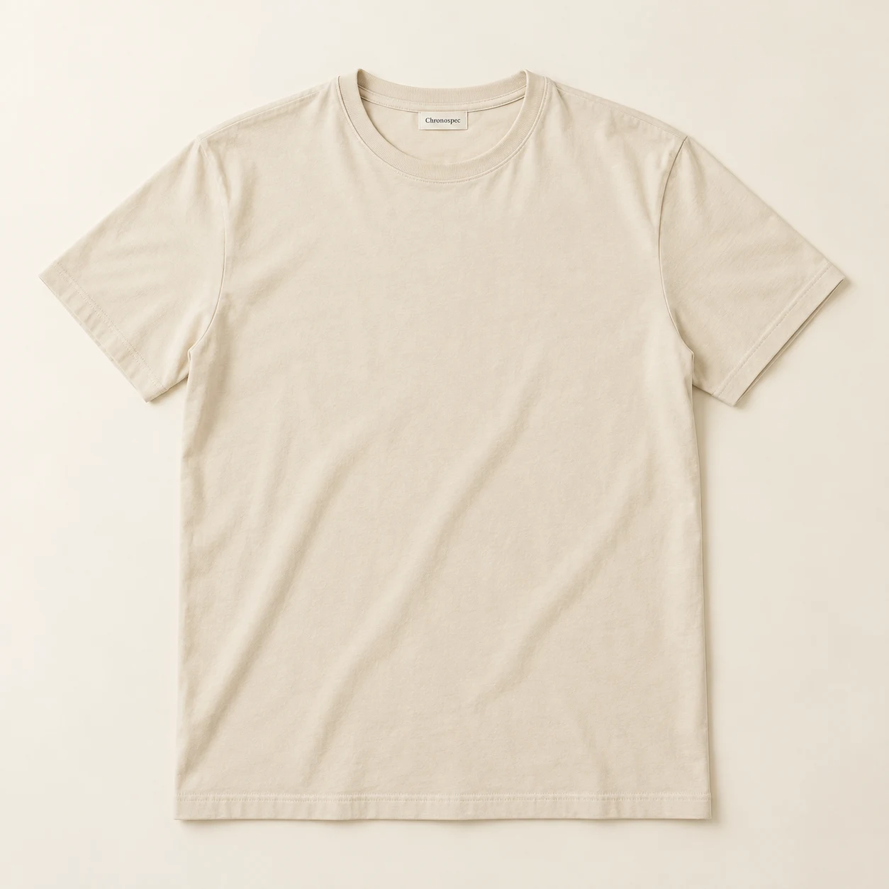 Matin Essential Tee — Cream, front view