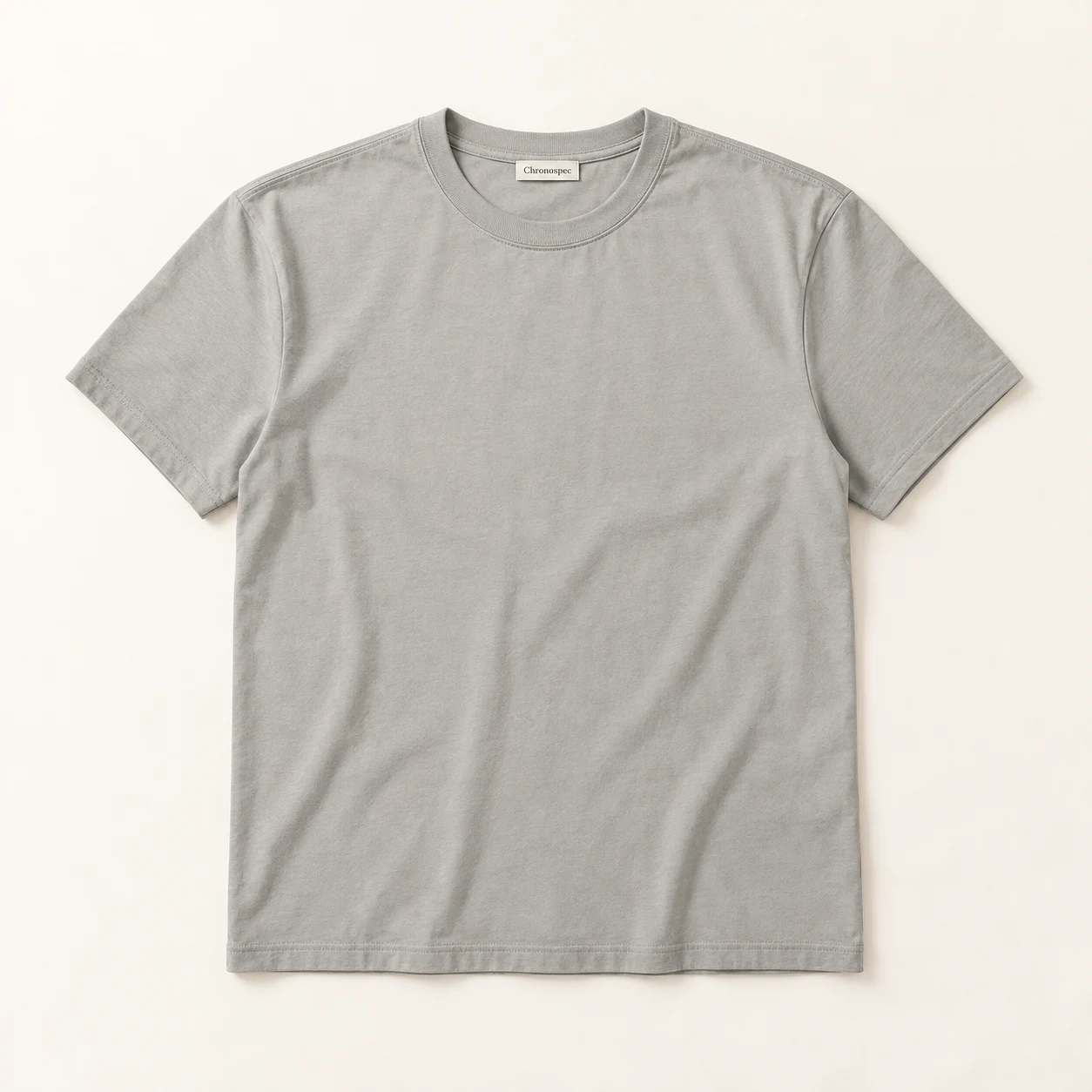 Cour Soft Tee — Light gray, front view