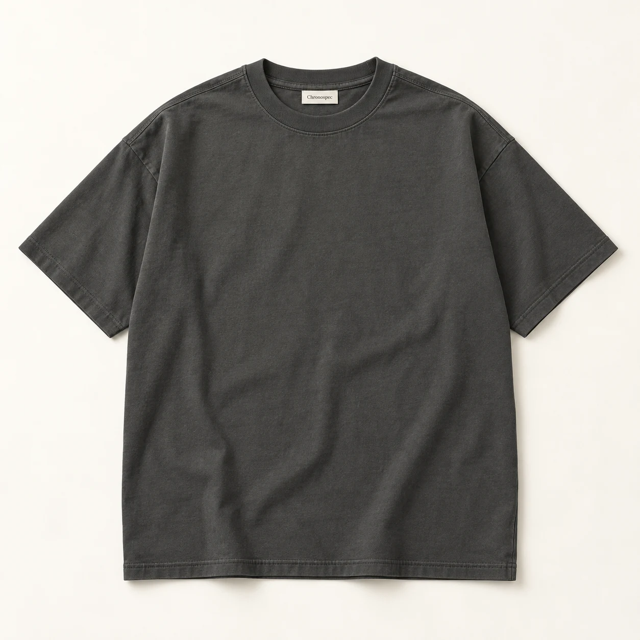 Horizon Heavyweight Tee — Charcoal, front view