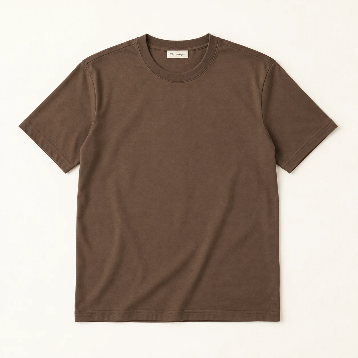 Passage Interlock Tee — Chocolate, front view